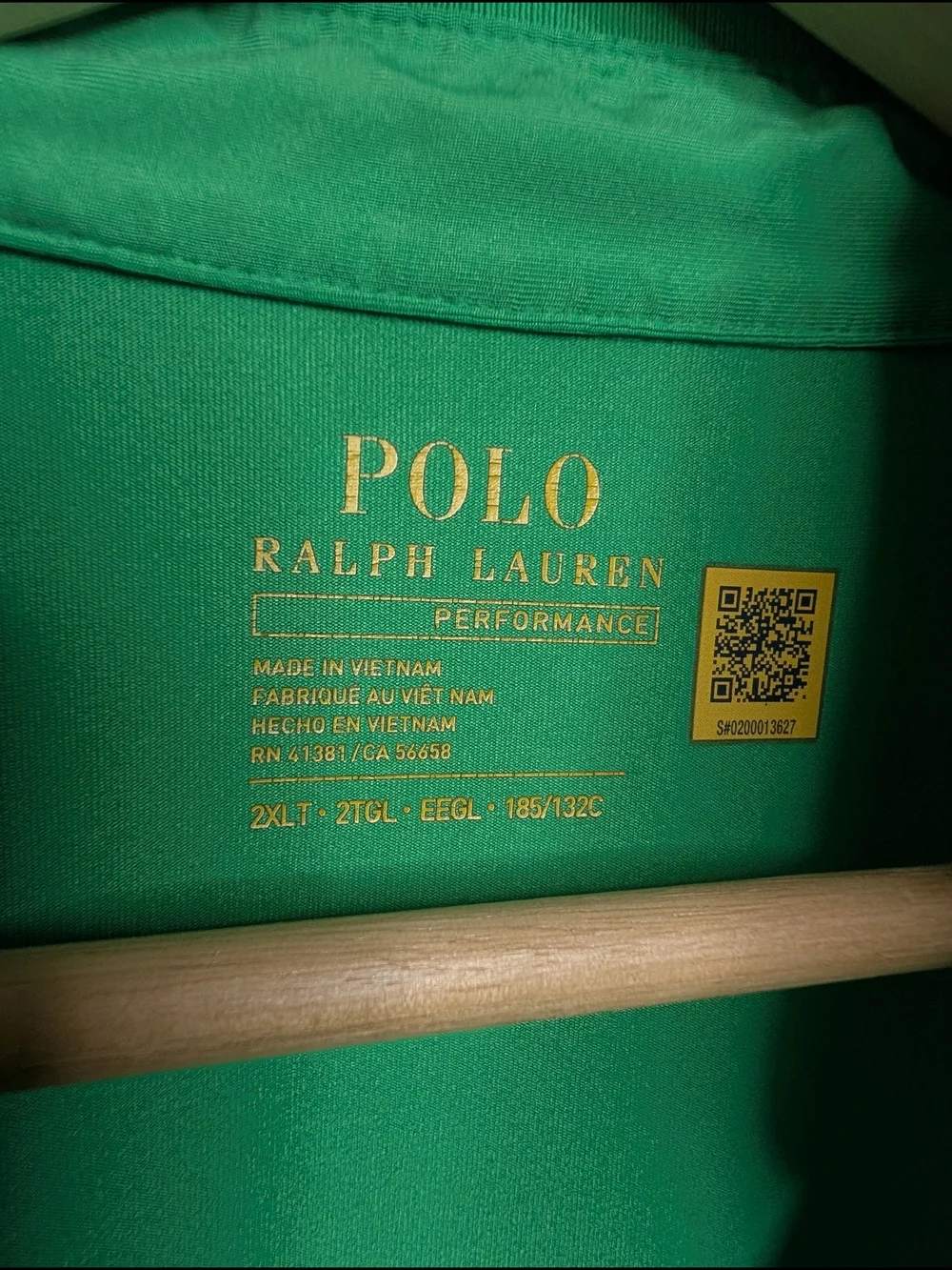 Polo Ralph Lauren Performance Polo Shirt Men's 2XLT Green Big & Tall
